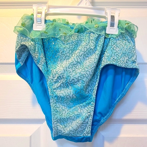 Disney Cruise 3pc mermaid, Bathing suit outfit girls size 14, blue & green - Picture 5 of 6